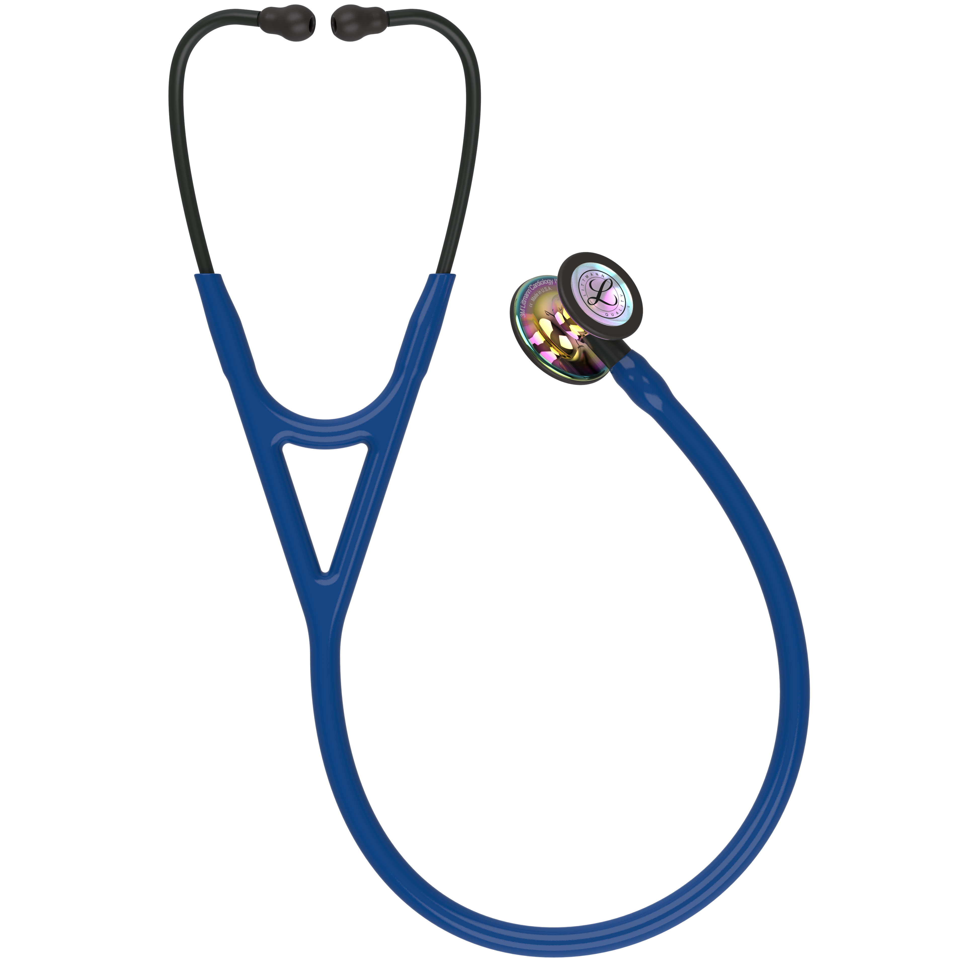 Stetoskop Littmann Cardiology IV - Navy Blue, High Polish Rainbow, Black Stem