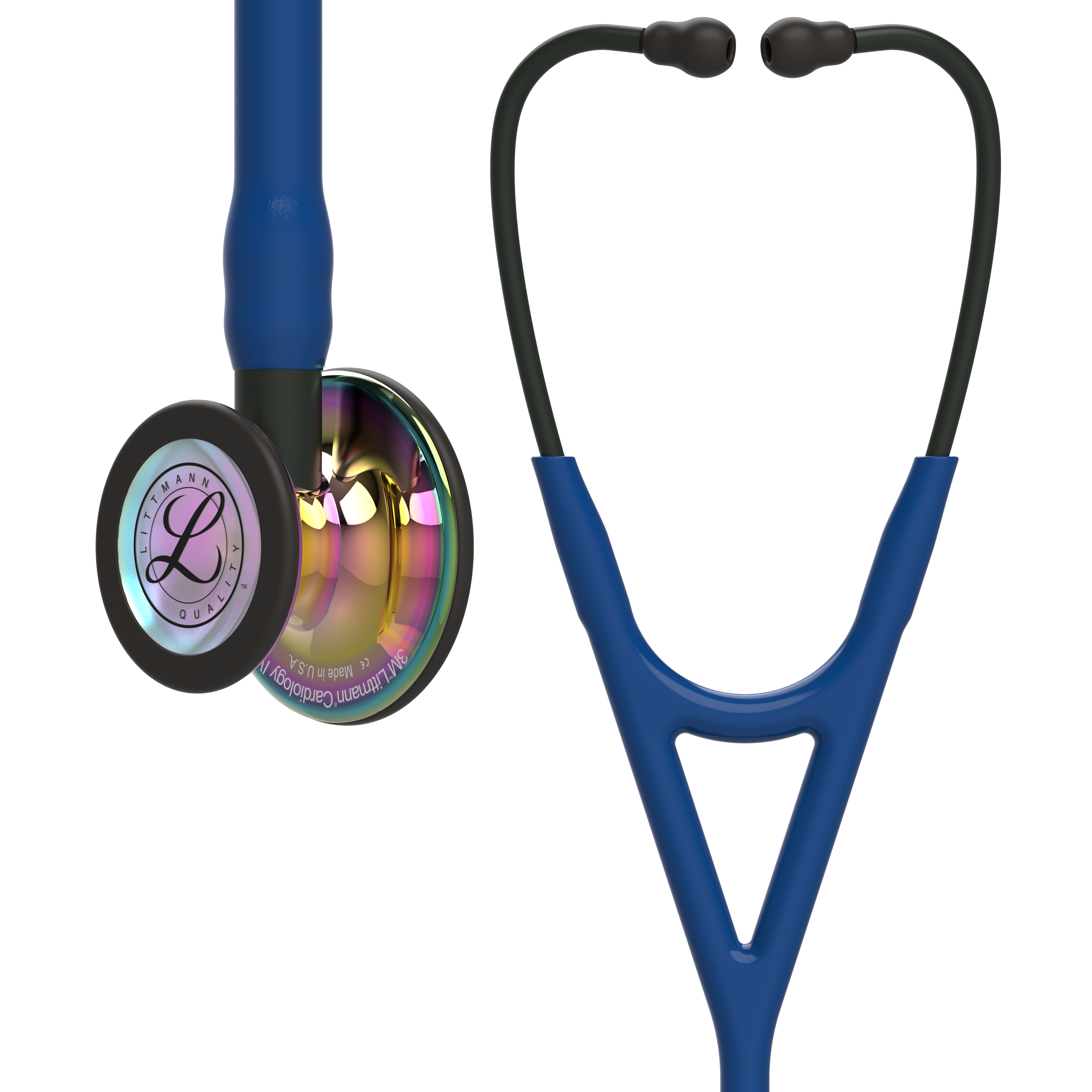 Stetoskop Littmann Cardiology IV - Navy Blue, High Polish Rainbow, Black Stem